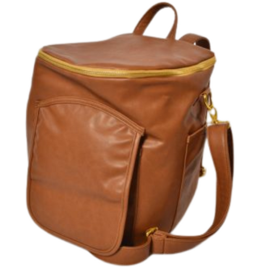 Honey Brown Leather Backpack