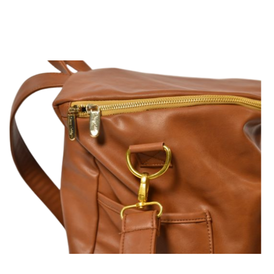 Honey Brown Leather Backpack