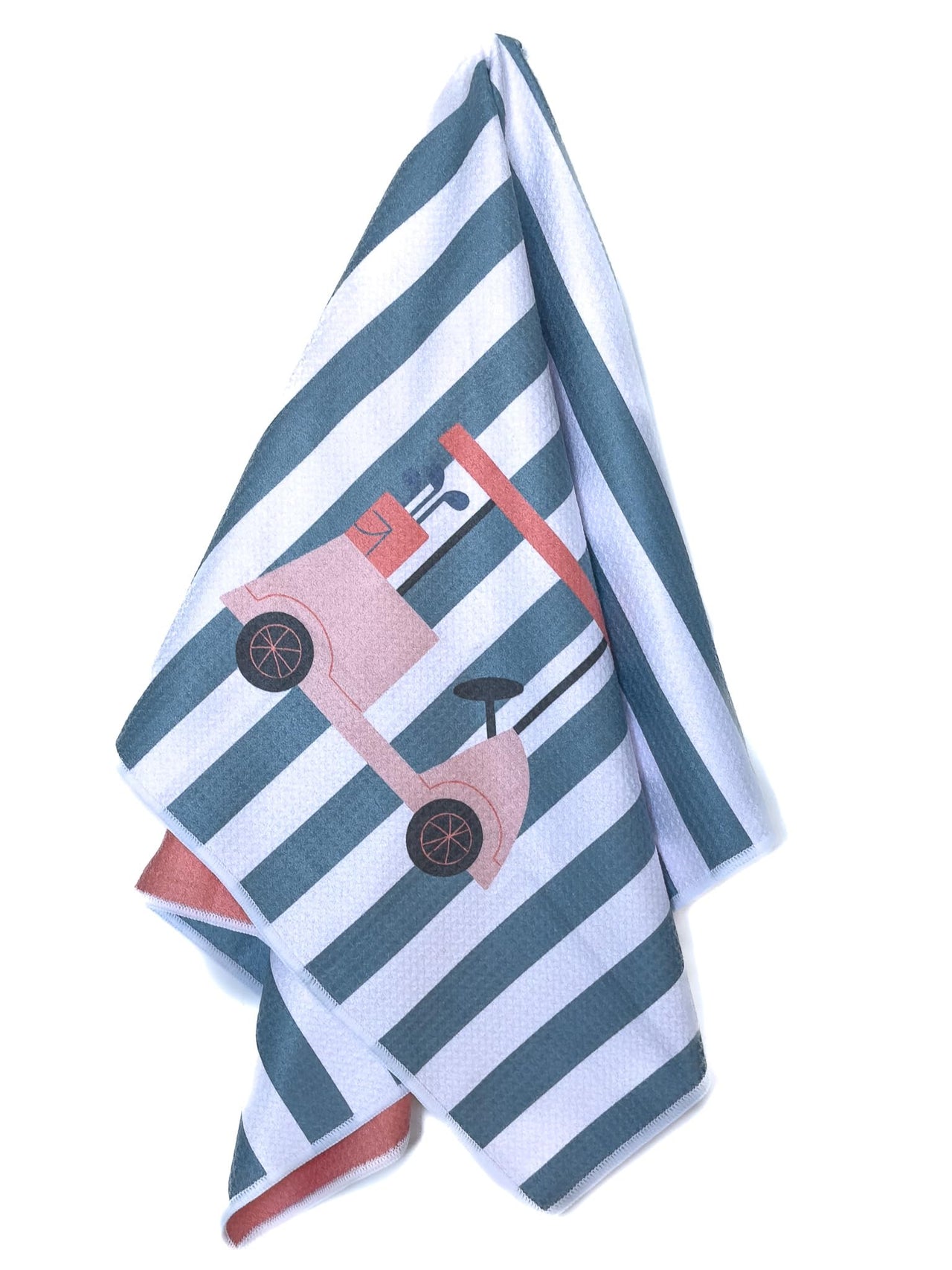Golf towel - Stripes with Golf Cart