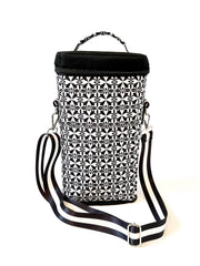 Black and white  beverage cooler bag for women