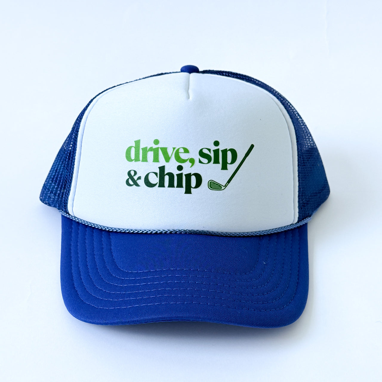 Drive, Sip & Chip Trucker Hat