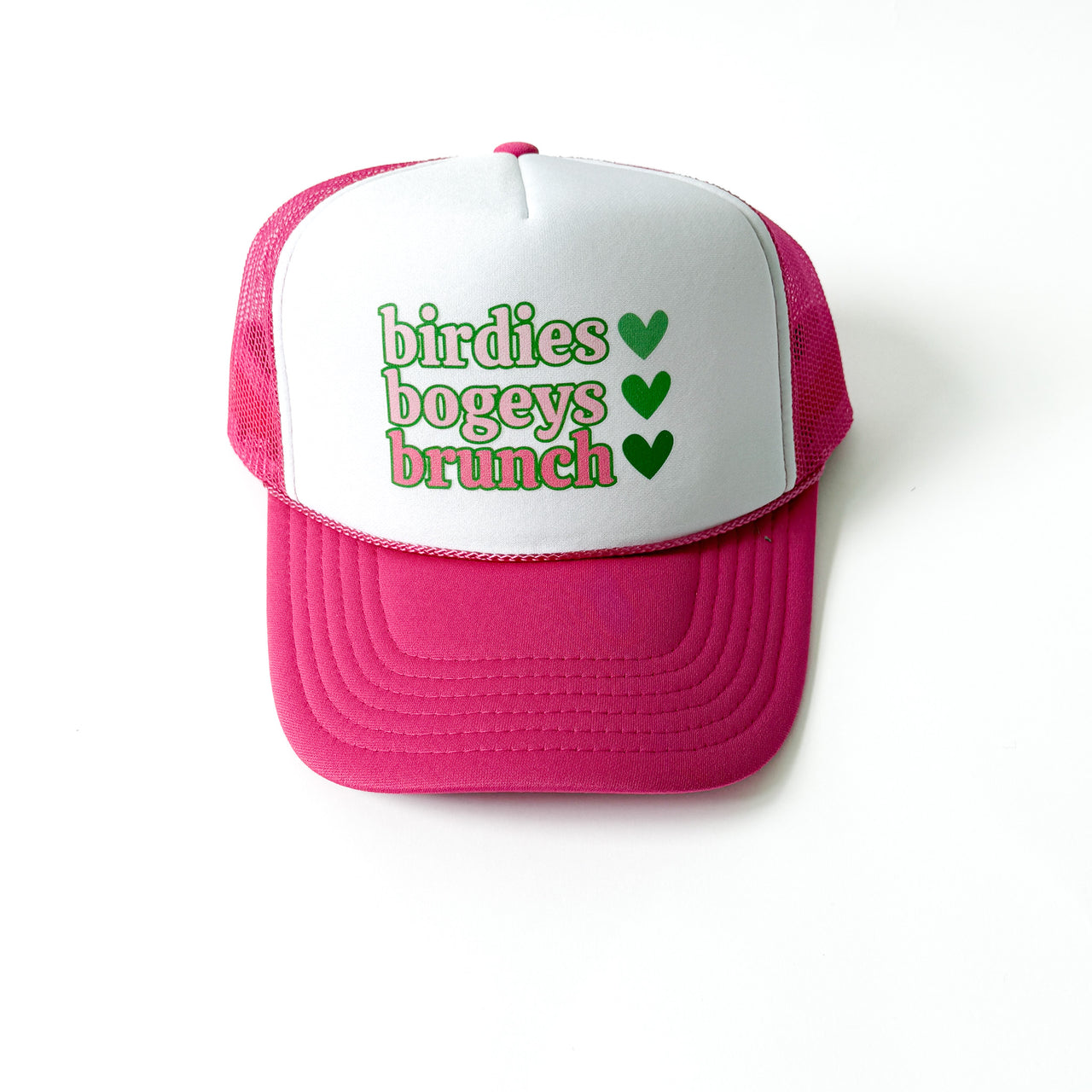 Birdies, Bogeys, and Brunch Pink Trucker Hat