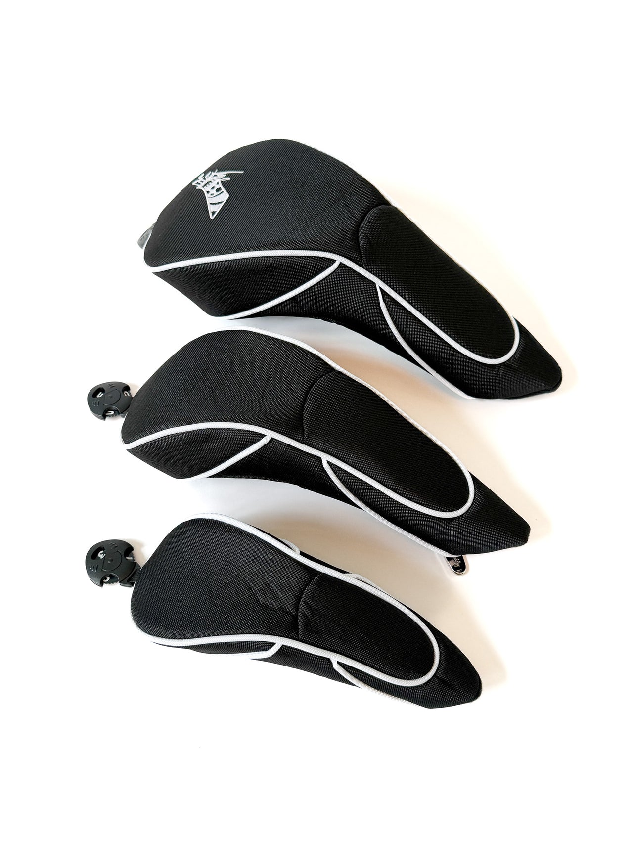 Black with White Piping Set of Headcovers