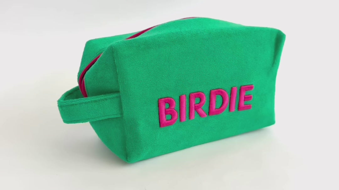 Green golf birdie terry pouch 