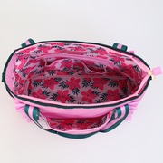 Interior organization pockets inside Sassy Caddy women's pickleball tote bag