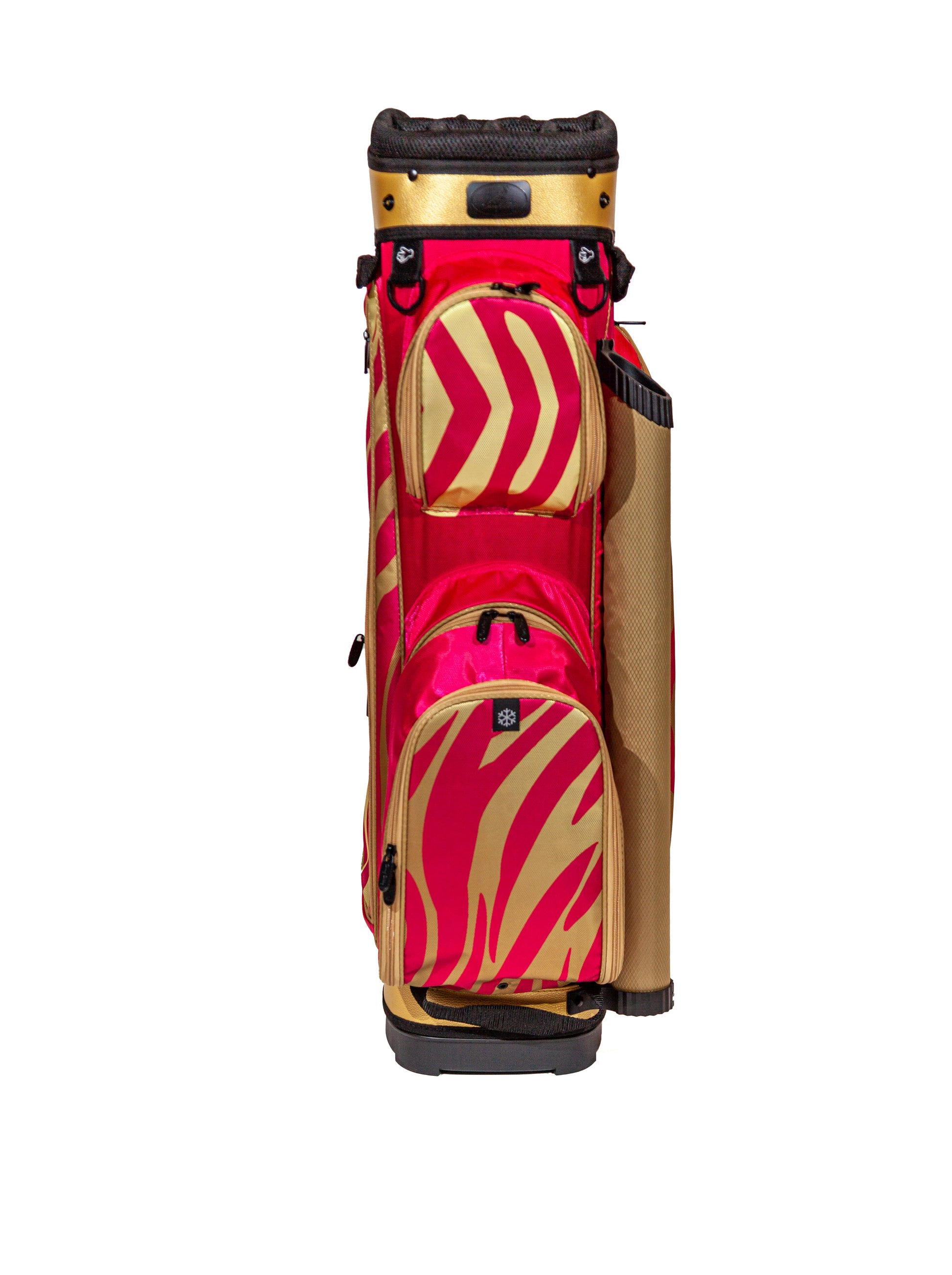 Sassy Caddy | Women's Cart Bag | Monte Carlo Designer Golf Bag |  Light-Weight | Retro Golf Bag | Red & Black