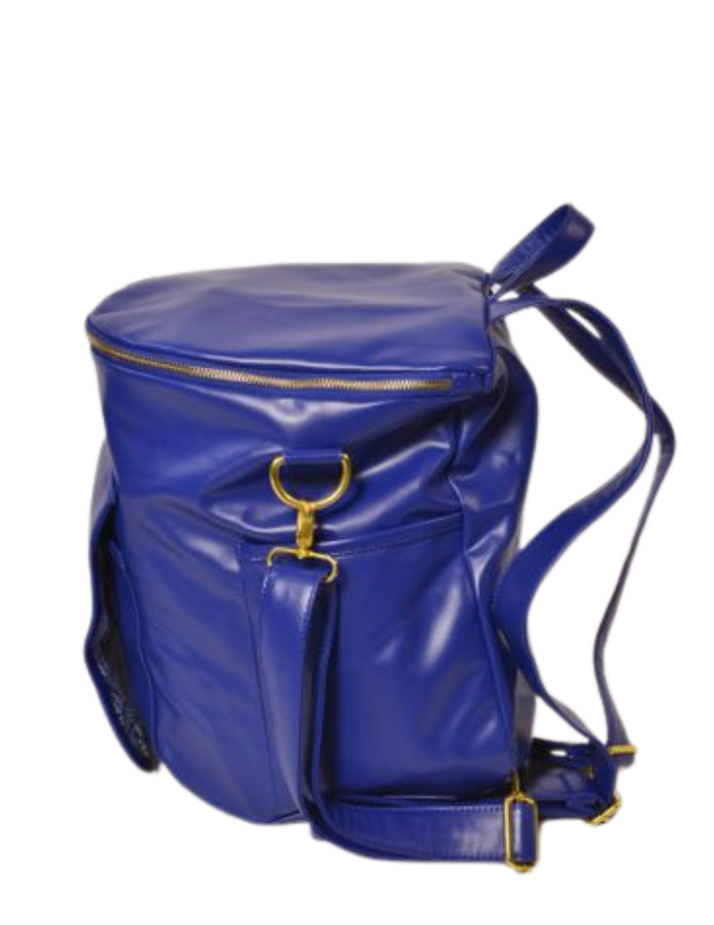 Cobalt Blue Leather Back Pack